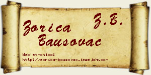 Zorica Bausovac vizit kartica
